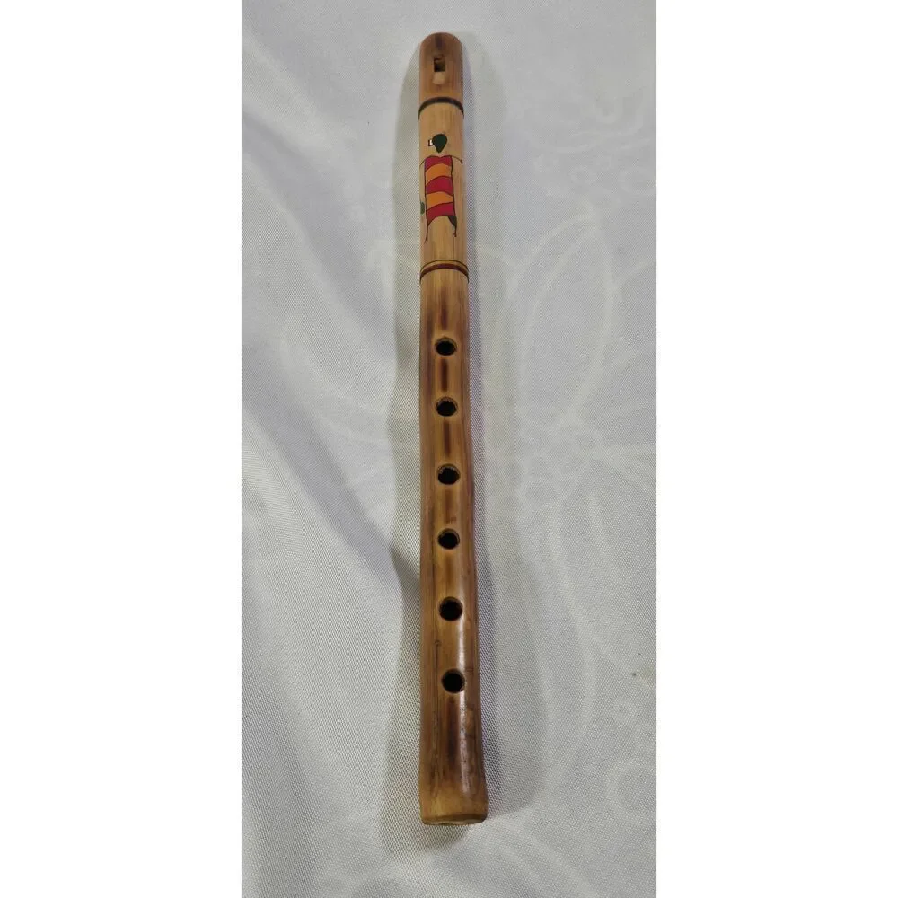 Handmade Bamboo Quena Flute featuring Kokopelli Design